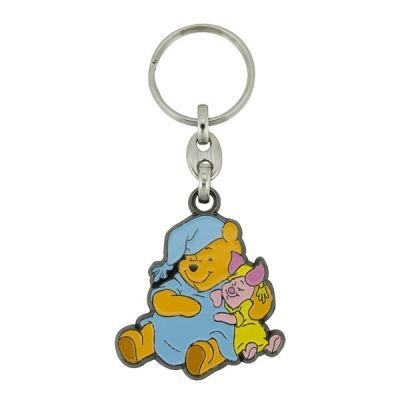 Winnie The Pooh and Piglet Sleeping Enamel Keyring