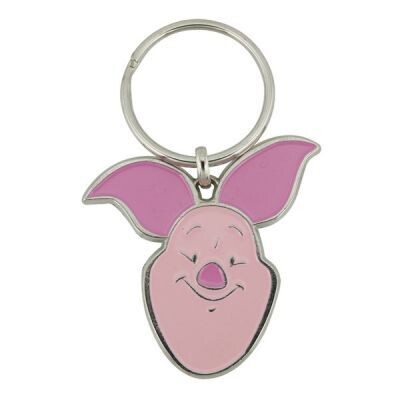 Piglet Face Enamel Keyring