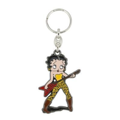 Betty Boop Rock Chick Enamel Keyring