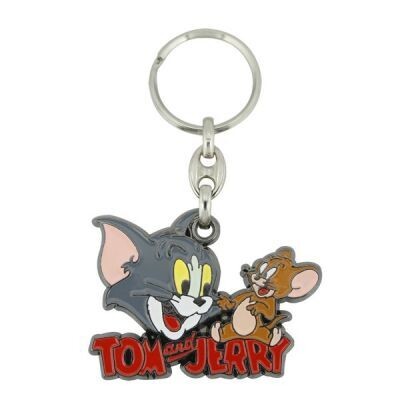 Tom and Jerry Words Enamel Keyring