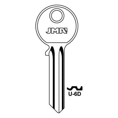 JMA U-6D Universal Cylinder Key Blank