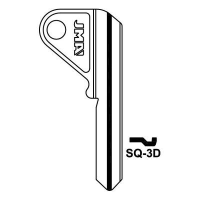 JMA SQ-3D Squire Cylinder Key Blank