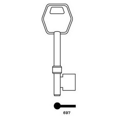 Arrone 697 Mortice Key Blank
