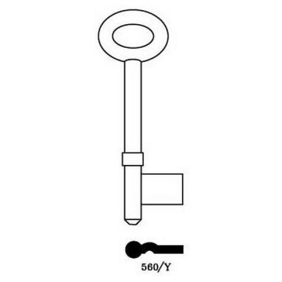 Basta 560/Y Mortice Key Blank