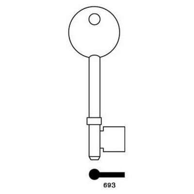 Eurospec 693 Mortice Key Blank