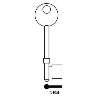 Gibbons 316M Mortice Key Blank