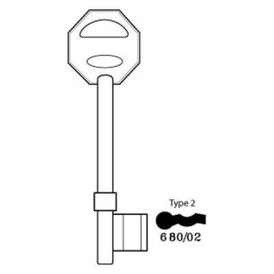 Gridlock 680/02 Mortice Key Blank