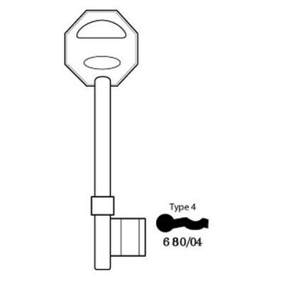 Gridlock 680/04 Mortice Key Blank
