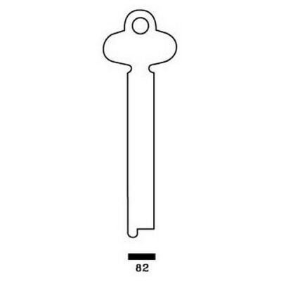 L&F 82 Flat Steel Mortice Key Blank