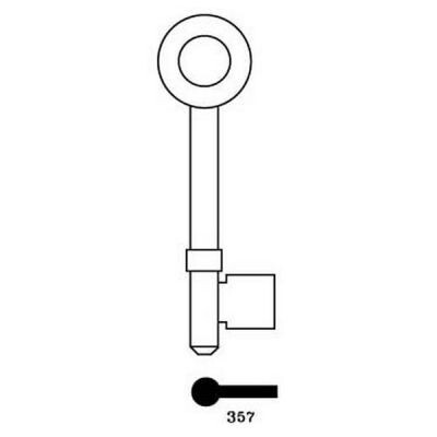 Union 357 Mortice Key Blank