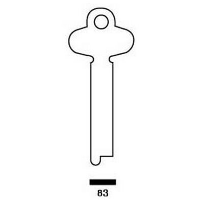 L&F 83 Flat Steel Mortice Key Blank