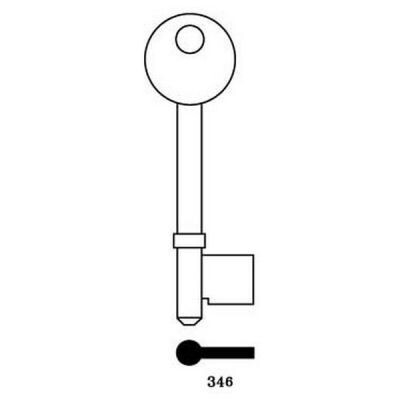 Union 346 Mortice Key Blank