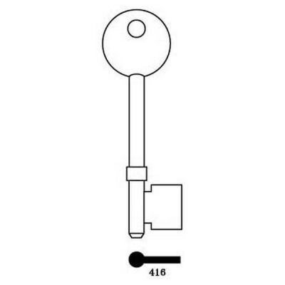 Walsall 416 Mortice Key Blank