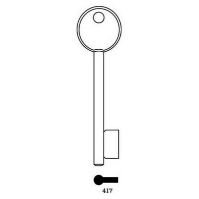 Walsall 417 Mortice Key Blank
