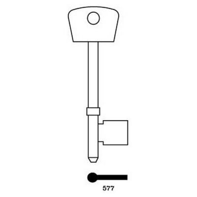 Willenhall 577 Mortice Key Blank