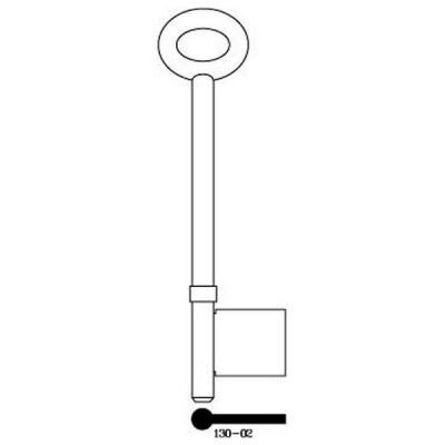 Universal 130/02 Mortice Rim Key Blank