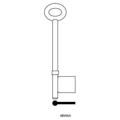 Universal 130/05.5 Mortice Rim Key Blank