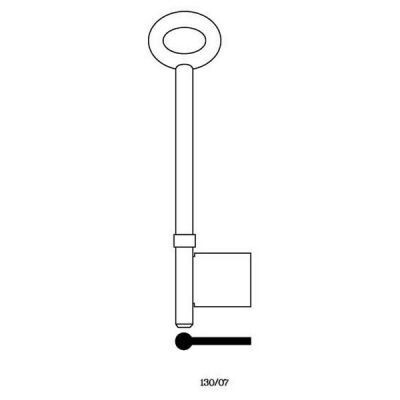 Universal 130/07 Mortice Rim Key Blank