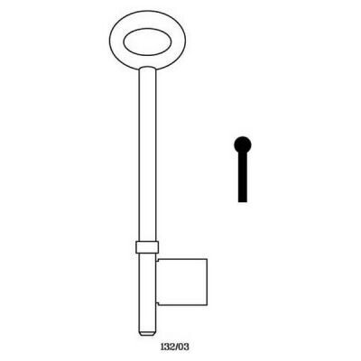 Universal 132/03 Mortice Rim Key Blank