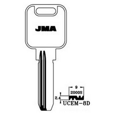 Ucem UCEM-8D Dimple Key Blank