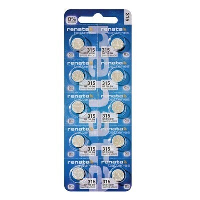 Renata 315 Watch Batteries Strip of 10