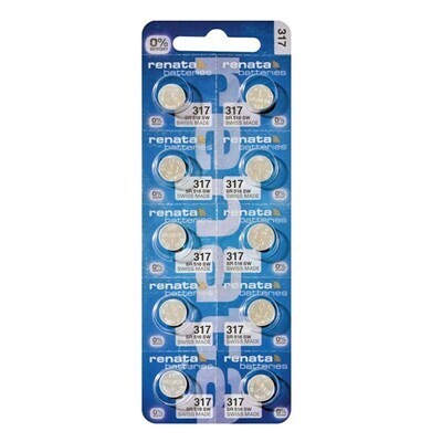 Renata 317 Watch Batteries Strip of 10