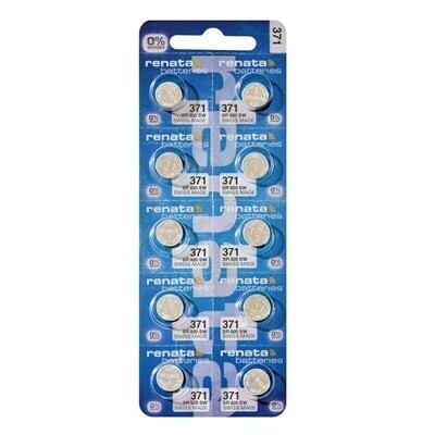 Renata 371 Watch Batteries Strip of 10
