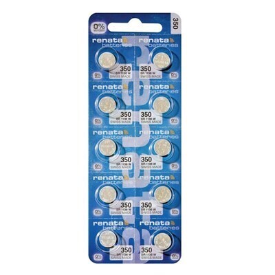 Renata 350 Watch Batteries Strip of 10
