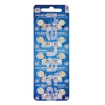 Renata 357 Watch Batteries Strip of 10