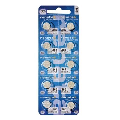 Renata 365 Watch Batteries Strip of 10