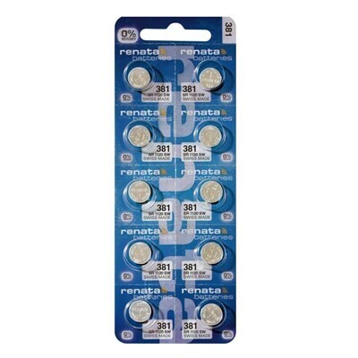 Renata 381 Watch Batteries Strip of 10