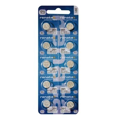 Renata 391 Watch Batteries Strip of 10