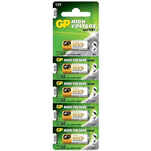 GP 23A High Voltage Alkaline Batteries Strip of 5