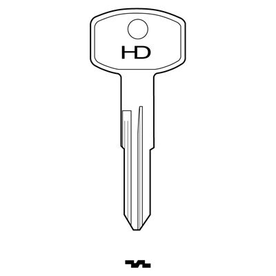 DT19 Industrial, Mobility Scooter HD Key Blank