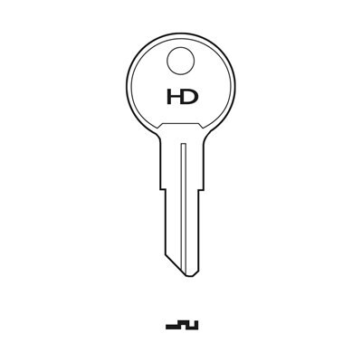 C41C Industrial, Caravan, Boat, Plane HD Brass Key Blank