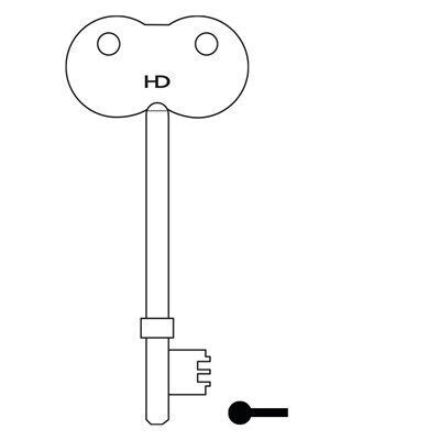 L377 Pre-Cut Easy Turn Disabled Toilet Key