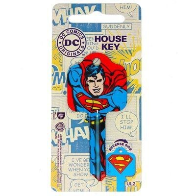 DC Comics Superman Licensed UL2 Cylinder Key Blank