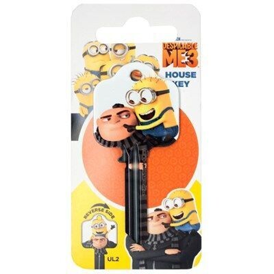 Despicable Me 3 Gru and Minion Licensed UL2 Cylinder Key Blank