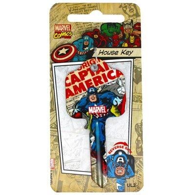 Marvel Captain America Licensed UL2 Cylinder Key Blank