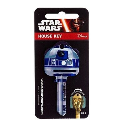 Star Wars Classic R2D2 and C3PO Licensed UL2 Cylinder Key Blank
