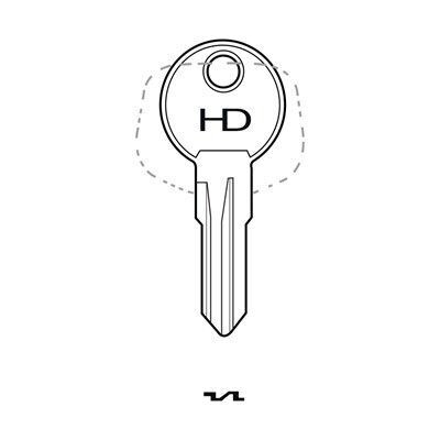 JR1R Industrial HD Key Blank