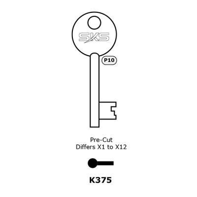 K375 Pre-Cut Window Key