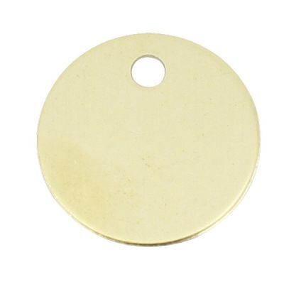 Gilt Plated Round Pet Disc (19mm to 38mm)