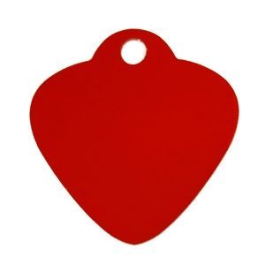 Aluminium Heart Pet Tag 35x31mm (Various Colours)
