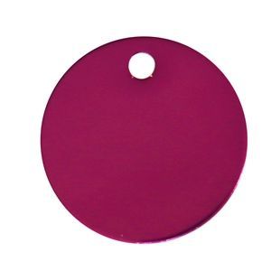 Aluminium Round Pet Tag 25mm (Various Colours)