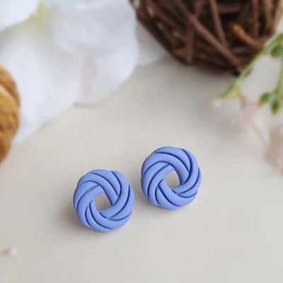 Elegant Knot Studs - Periwinkle