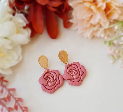 Rose Dangles - Rosey Orange