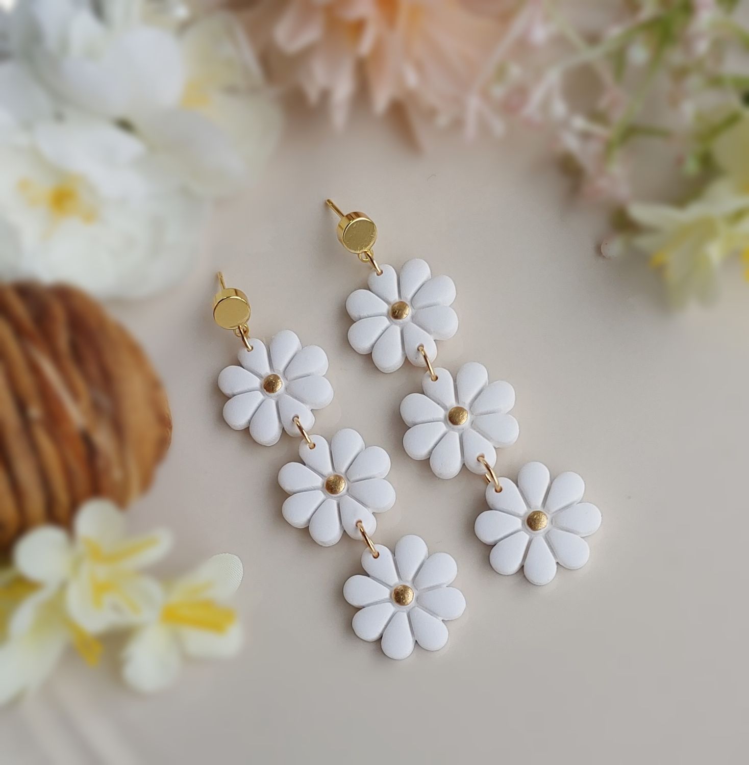 Triple Daisy Dangles