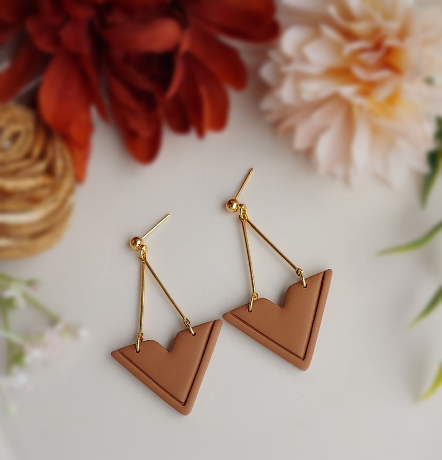 Boho V Dangles - Cognac