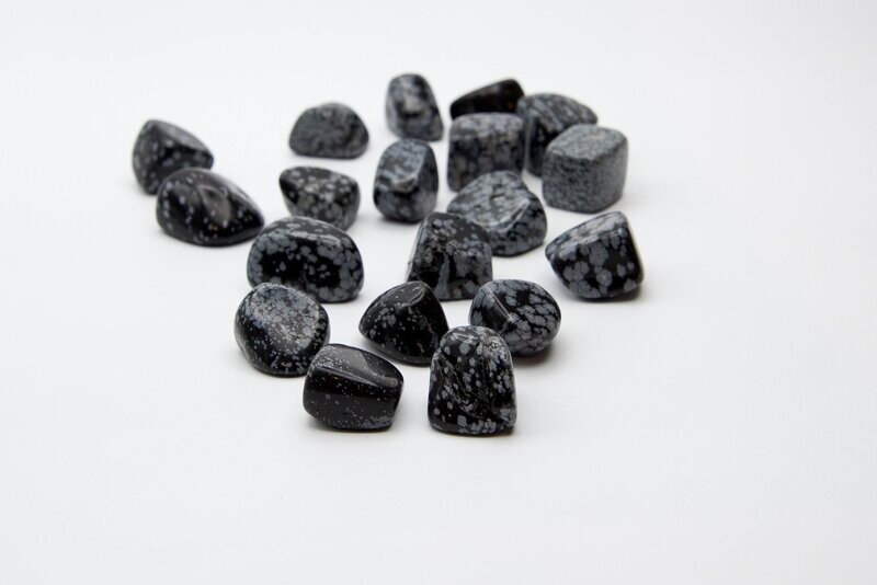 SNOWFLAKE OBSIDIAN TUMBLES SET